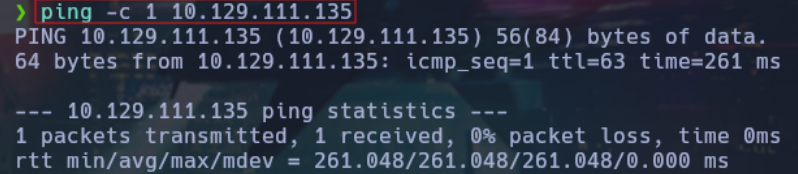 Ping ICMP verificando conectividad tras la VPN